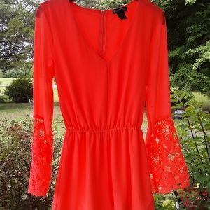 Miss Chievous Hot Orange Romper